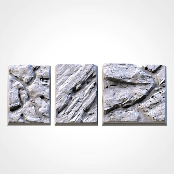 Volcanic square bases various sizes