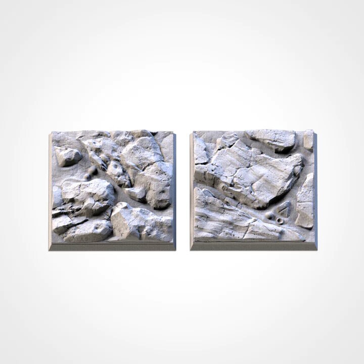 Volcanic square bases various sizes