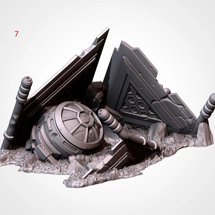Crashed Spaceship Terrain Pieces