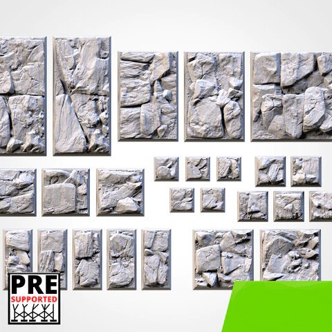 Stony bases various sizes