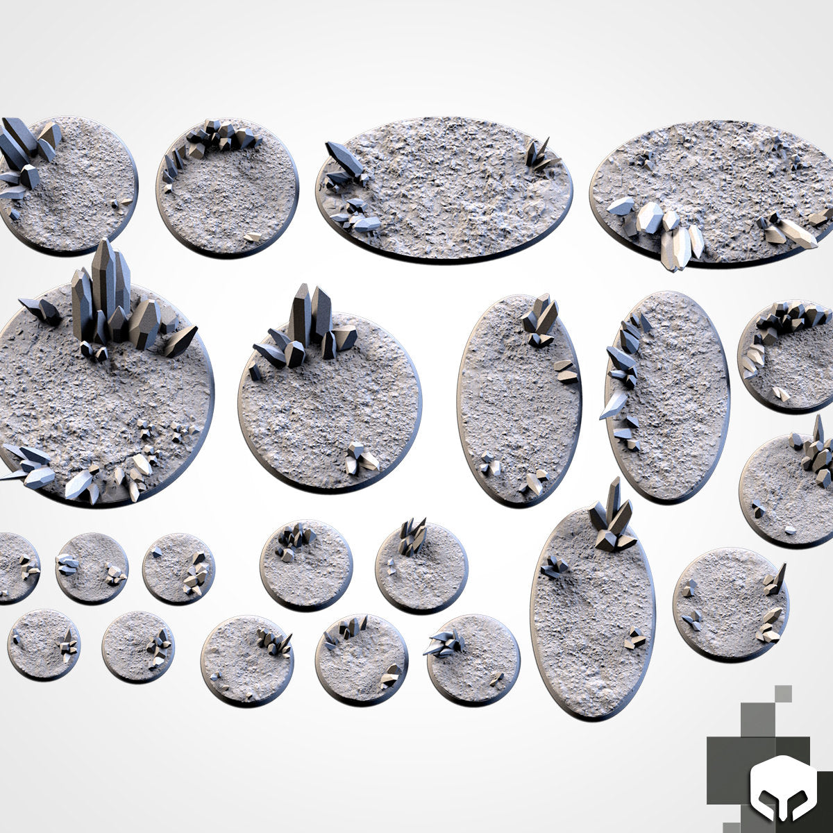 Glass Xeno bases various sizes