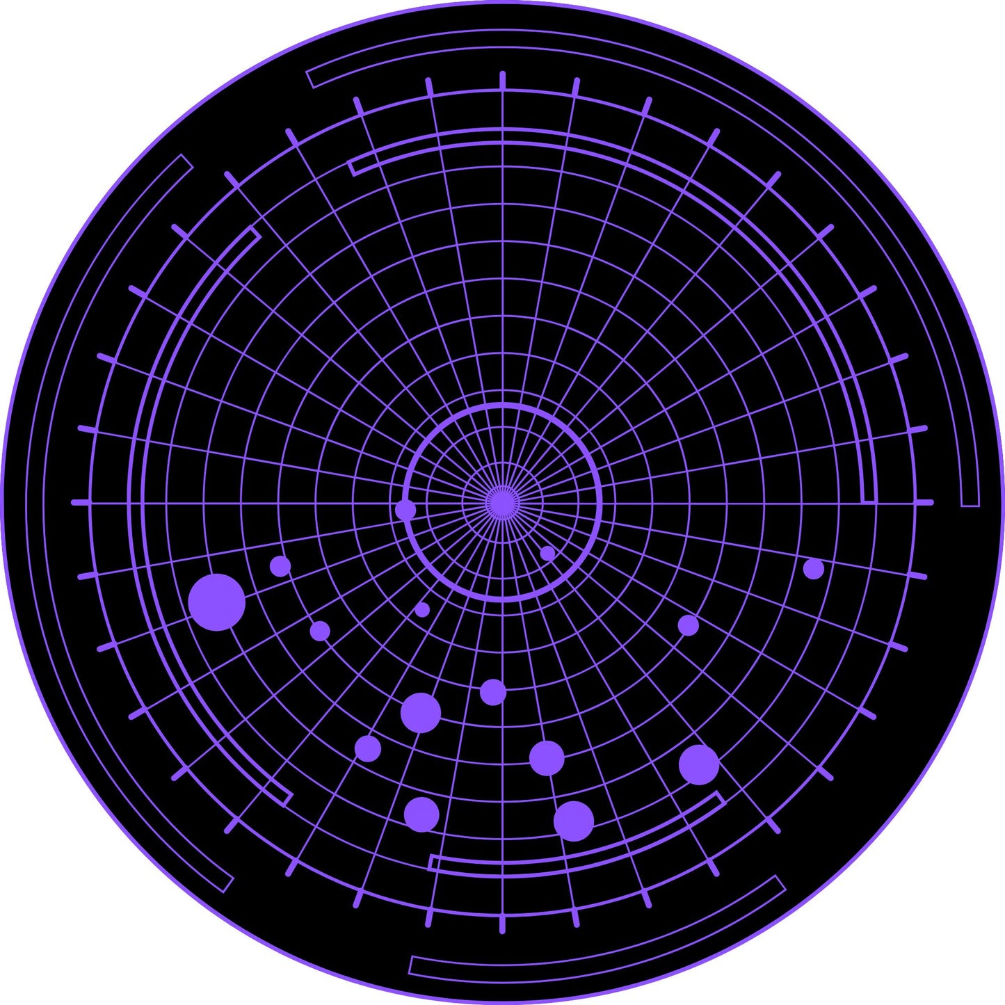 Sonar blip neoprene objective markers for Warhammer 40k