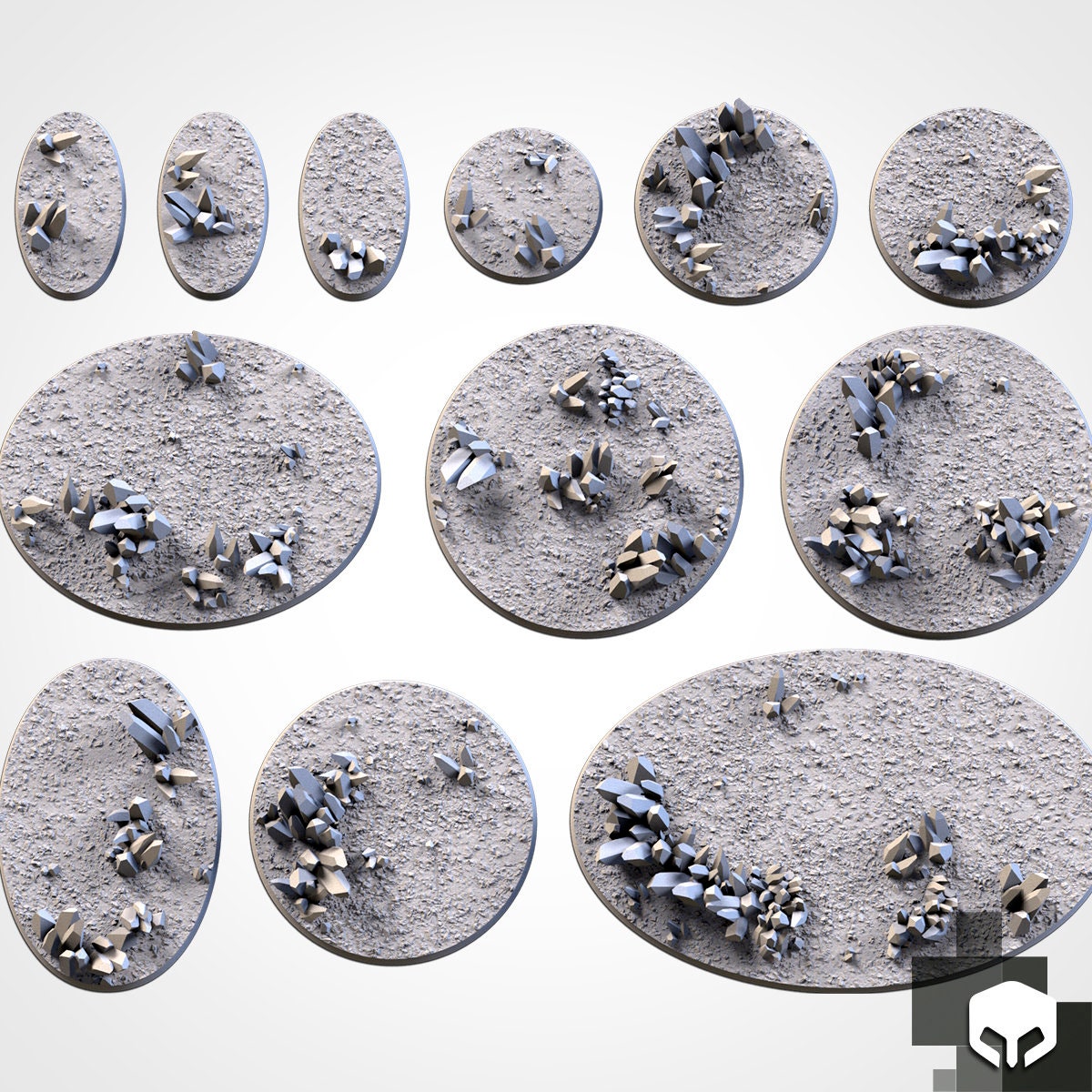 Glass Xeno bases various sizes