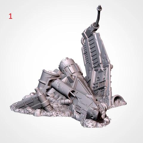 Crashed Spaceship Terrain Pieces