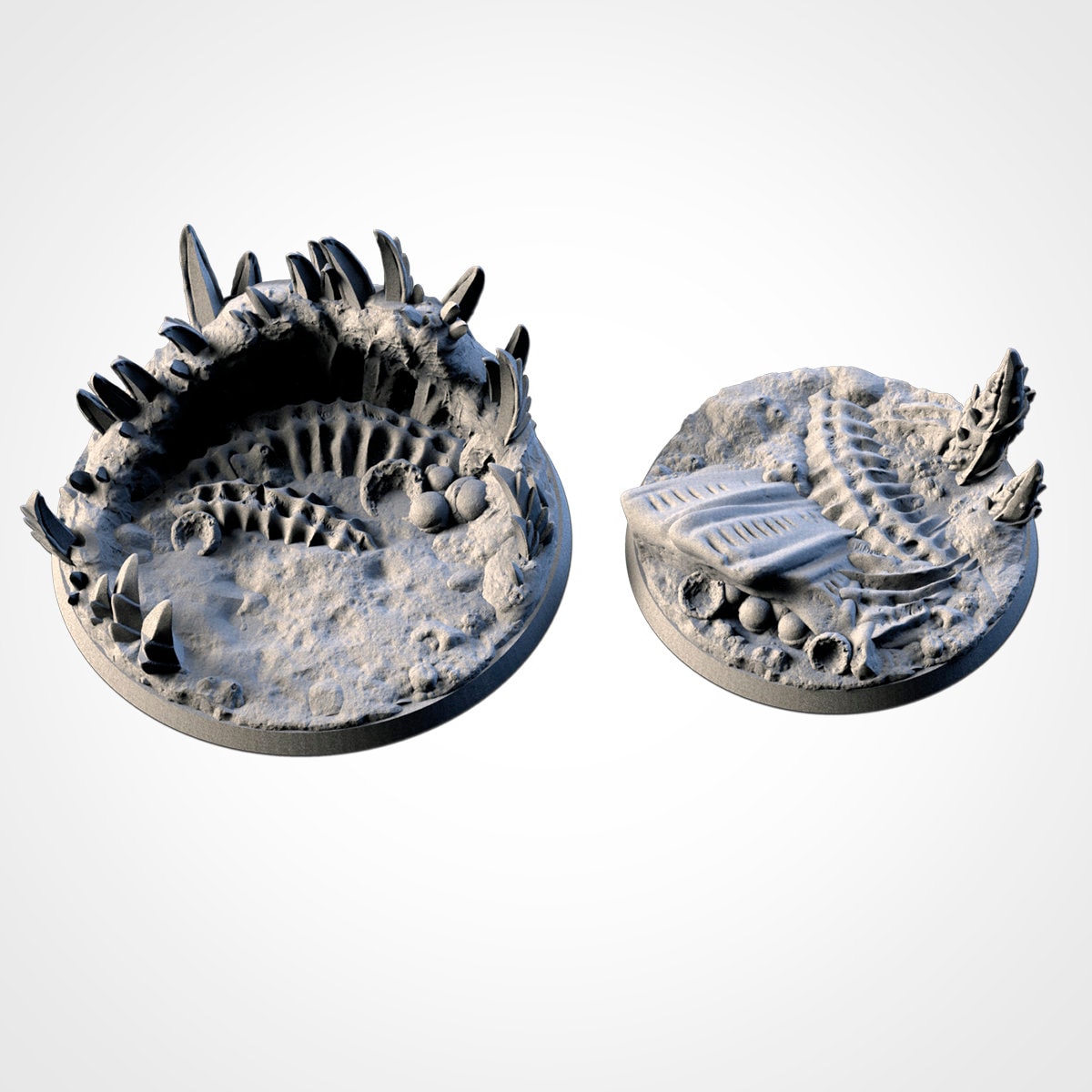 Alien bases various sizes