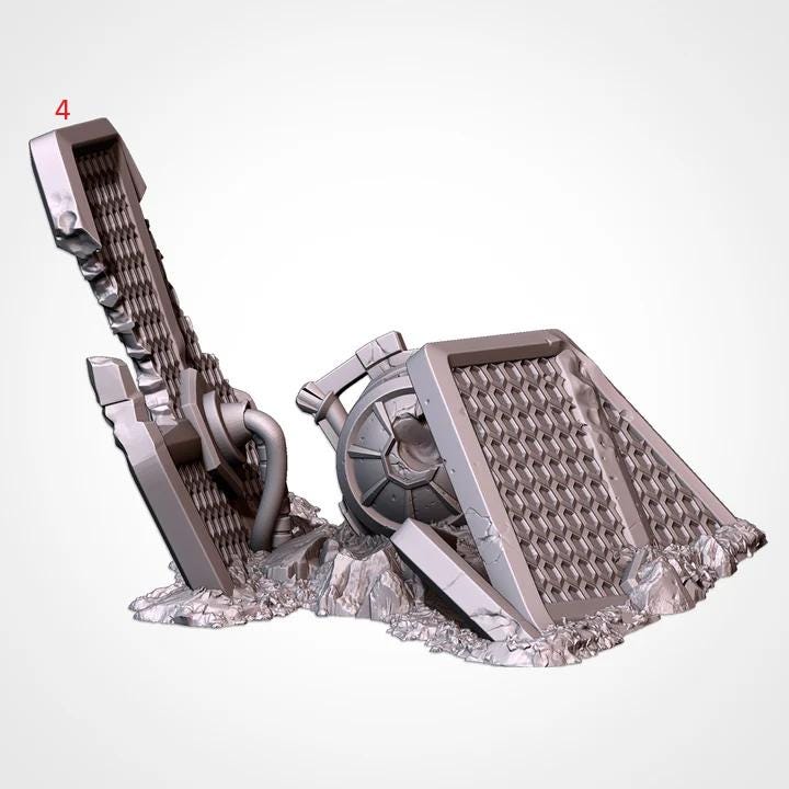 Crashed Spaceship Terrain Pieces