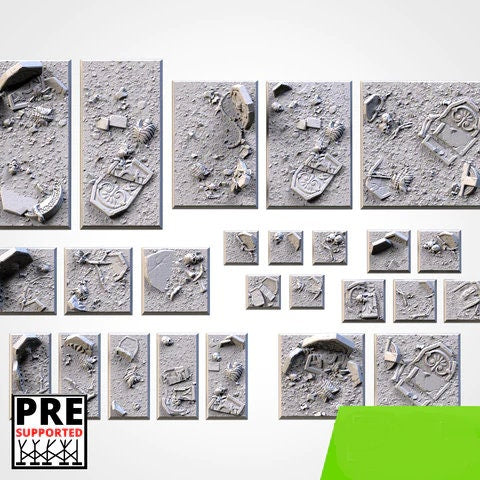 Graveyard square bases various sizes