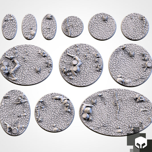 Cracked dessert bases various sizes