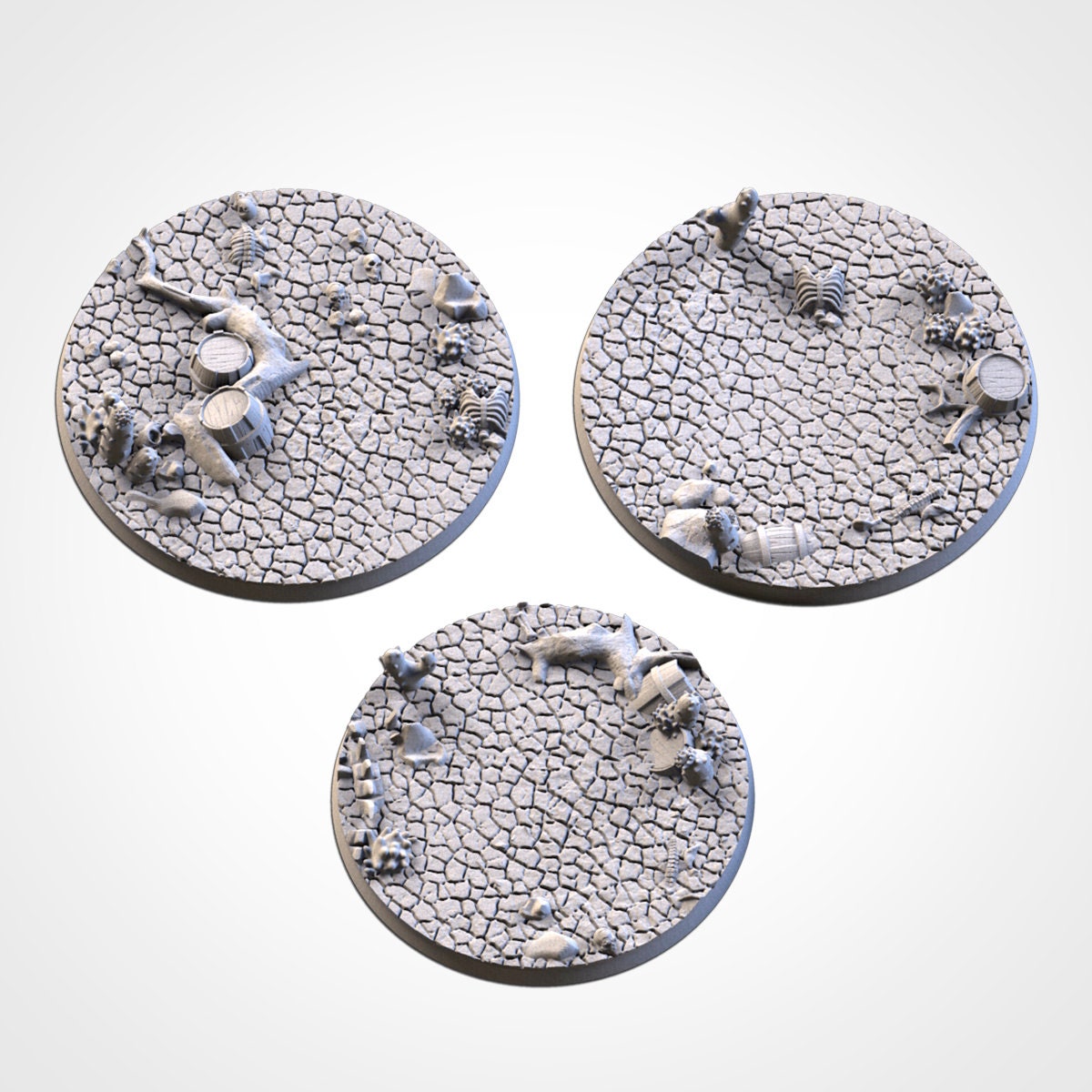Cracked dessert bases various sizes