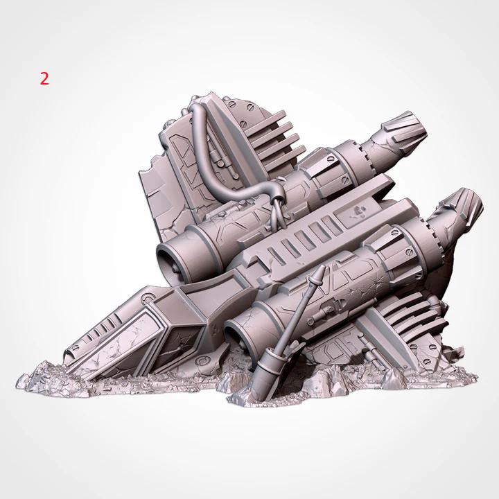 Crashed Spaceship Terrain Pieces