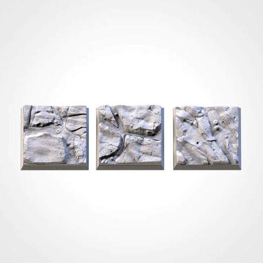 Volcanic square bases various sizes
