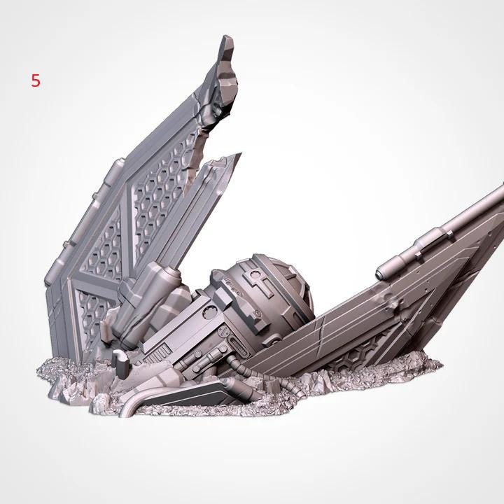 Crashed Spaceship Terrain Pieces