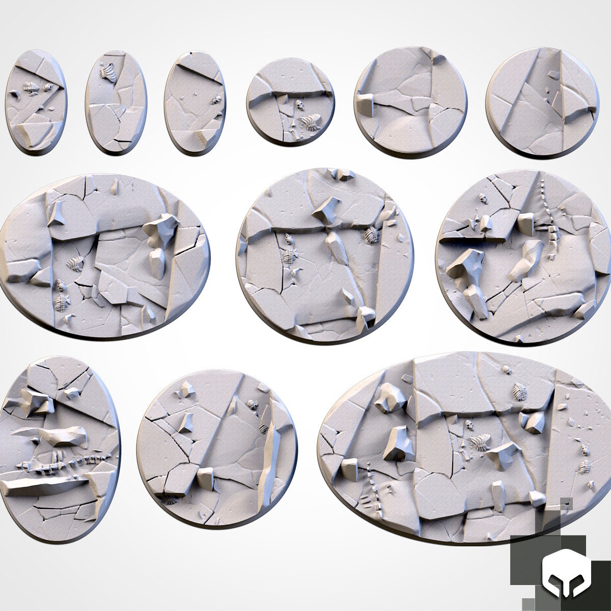 Frozen planet bases various sizes