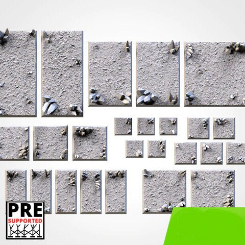 Crystal square bases various sizes
