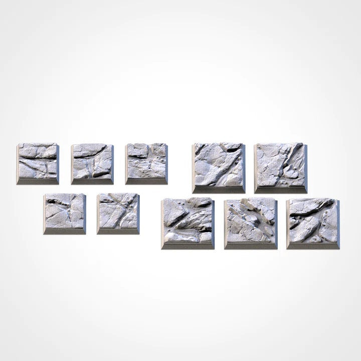 Volcanic square bases various sizes