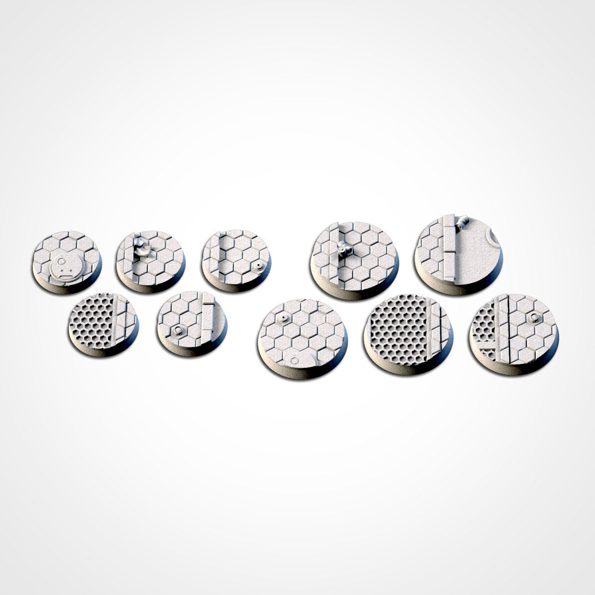 Scifi city bases various sizes