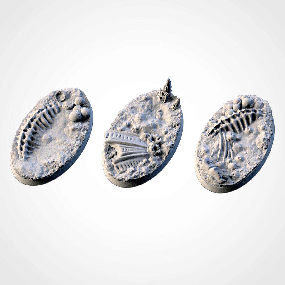 Alien bases various sizes
