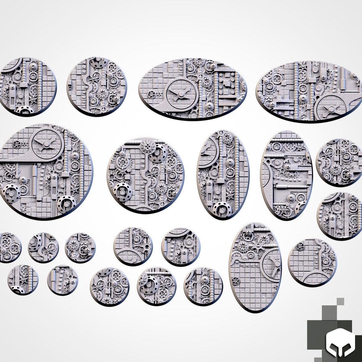 Steam punk bases various sizes