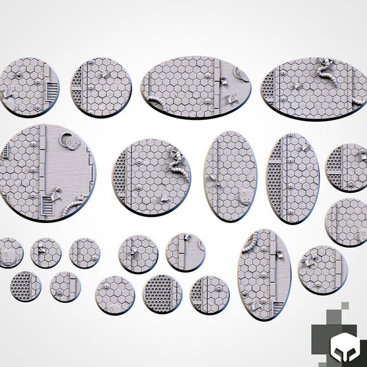 Scifi city bases various sizes