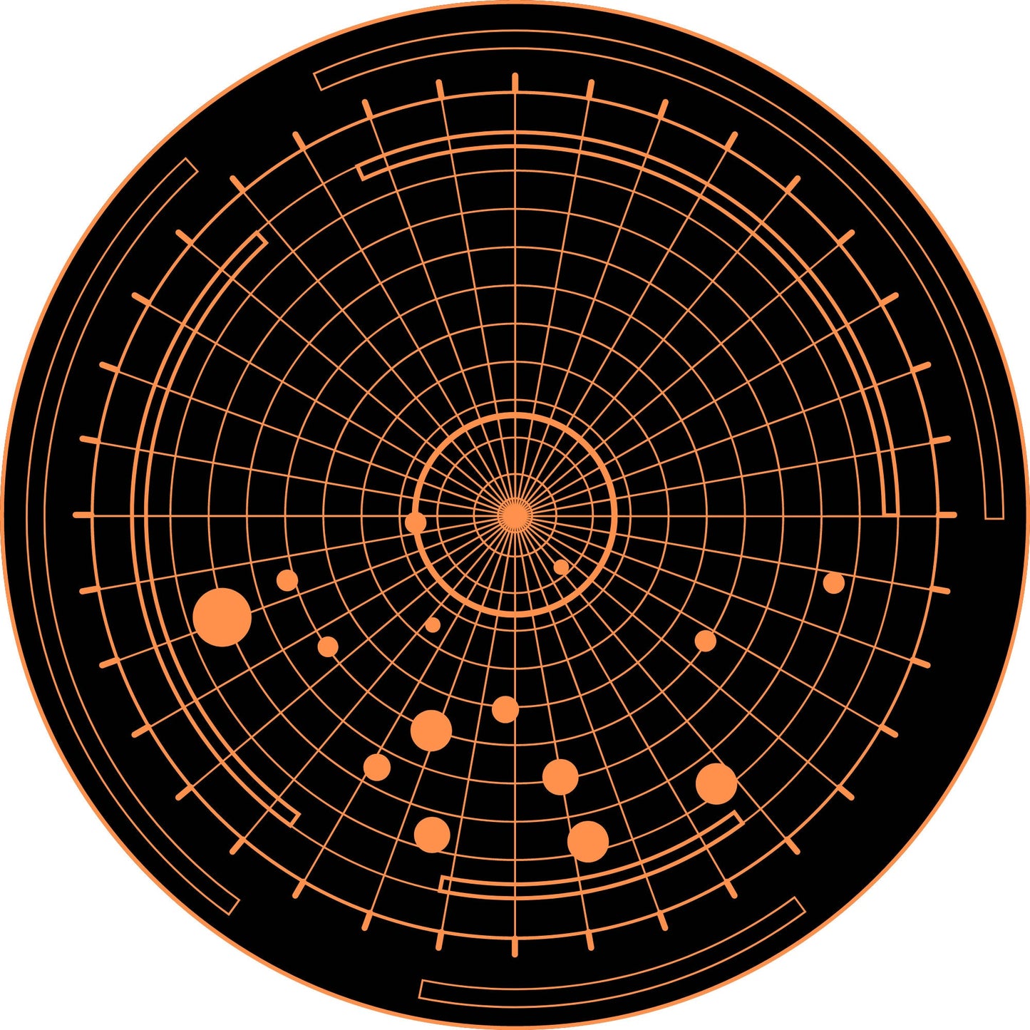 Sonar blip neoprene objective markers for Warhammer 40k