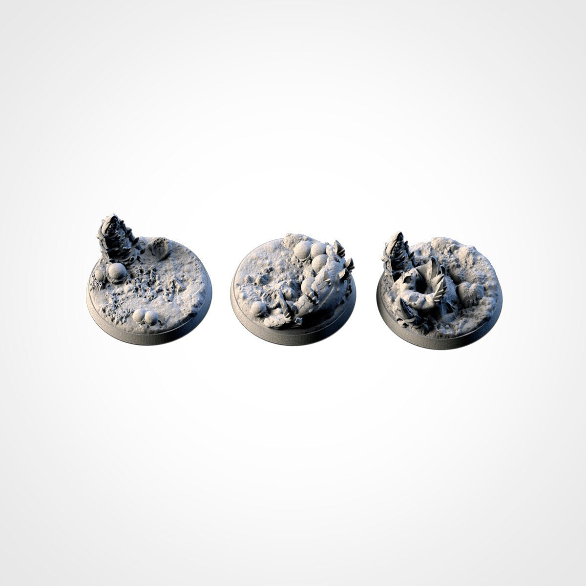 Alien bases various sizes