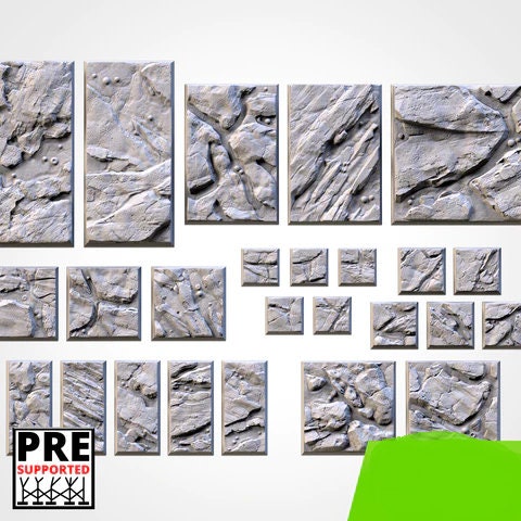 Volcanic square bases various sizes