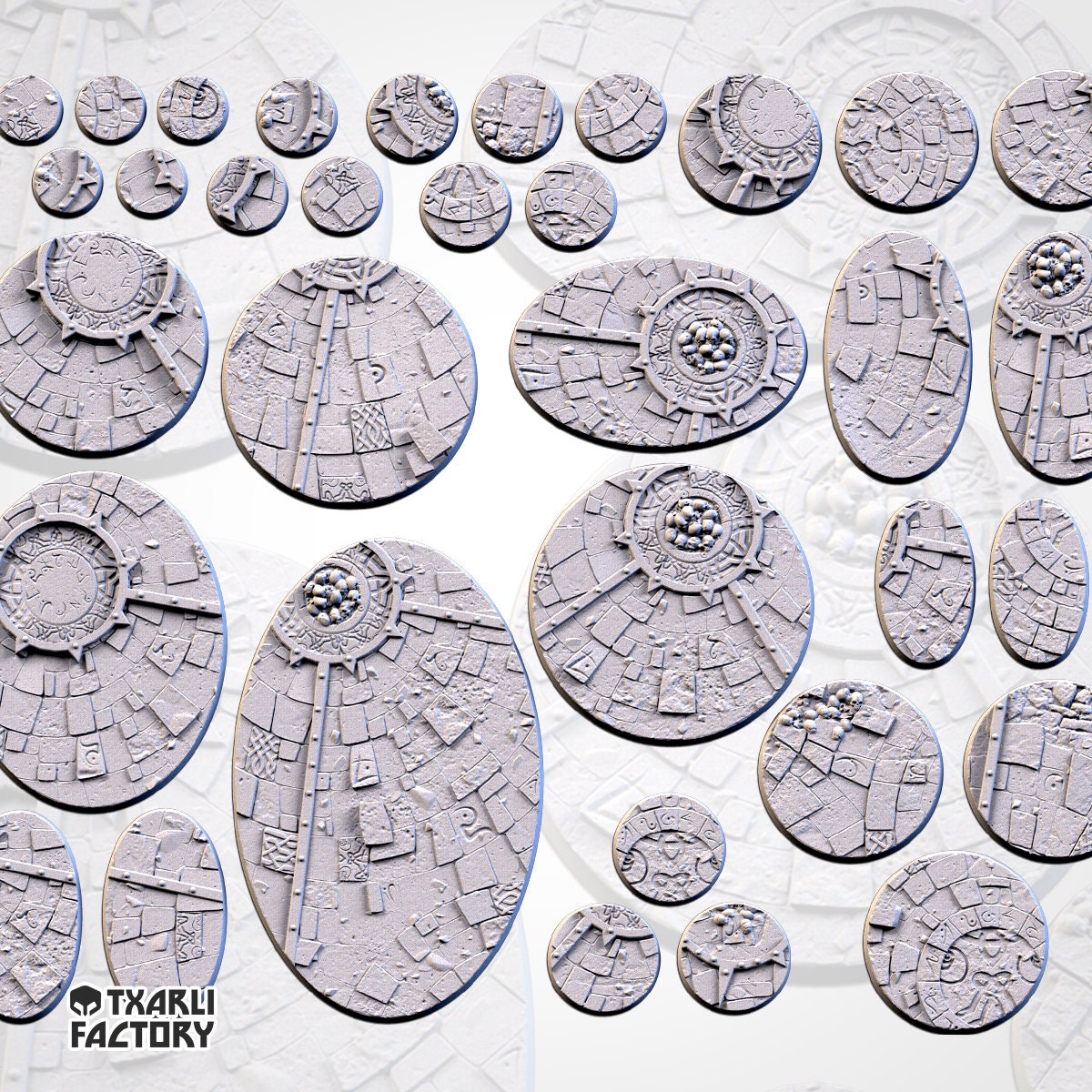 Sacred Temples bases various sizes
