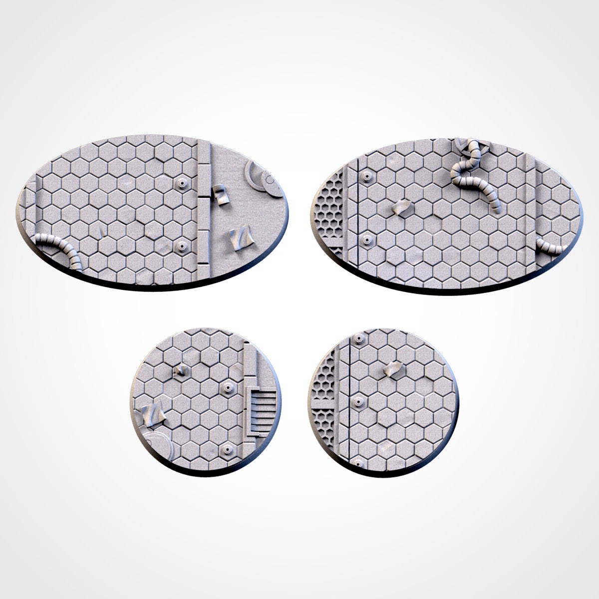 Scifi city bases various sizes
