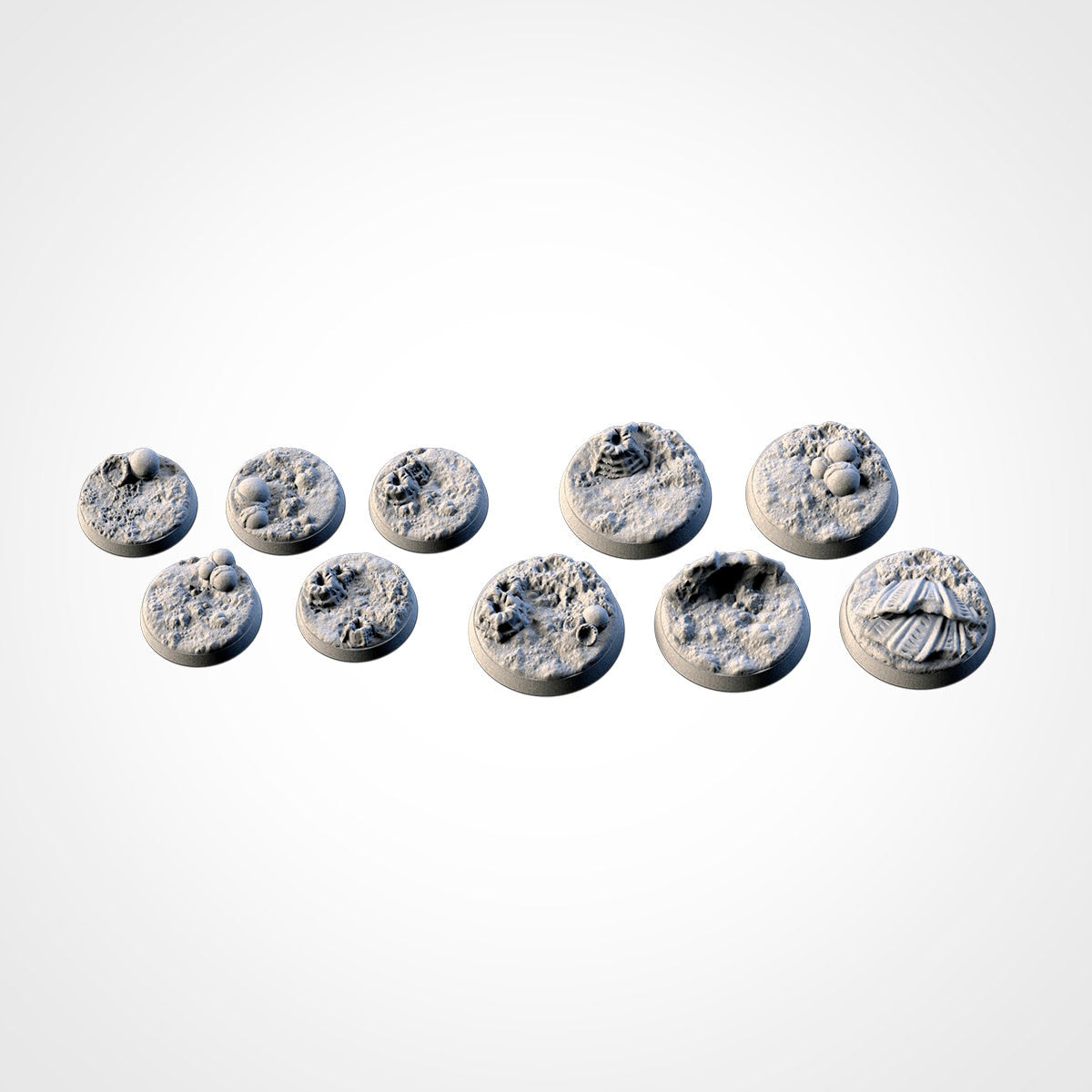 Alien bases various sizes