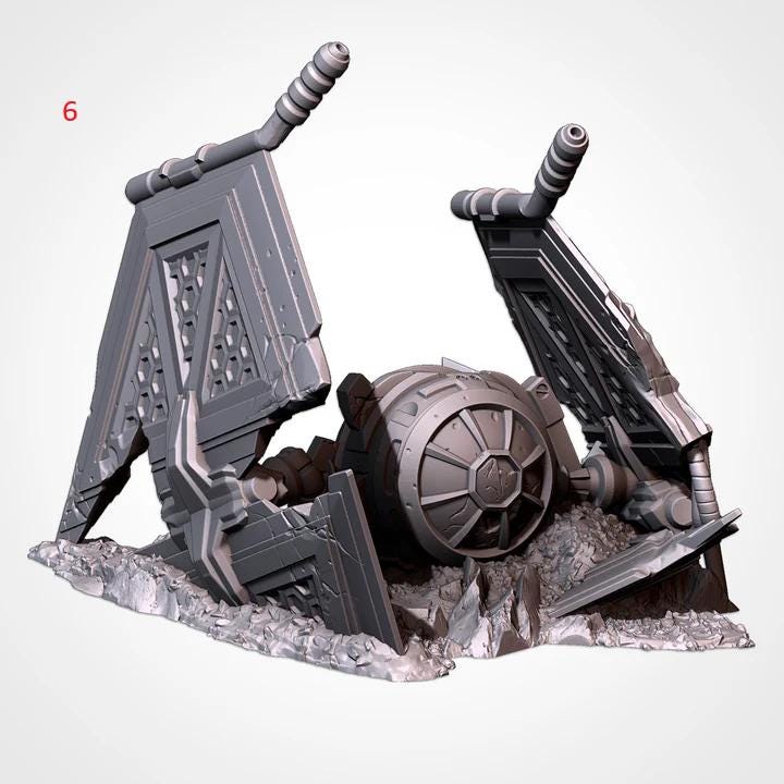 Crashed Spaceship Terrain Pieces
