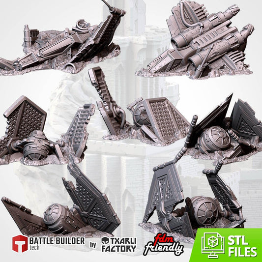 Crashed Spaceship Terrain Pieces