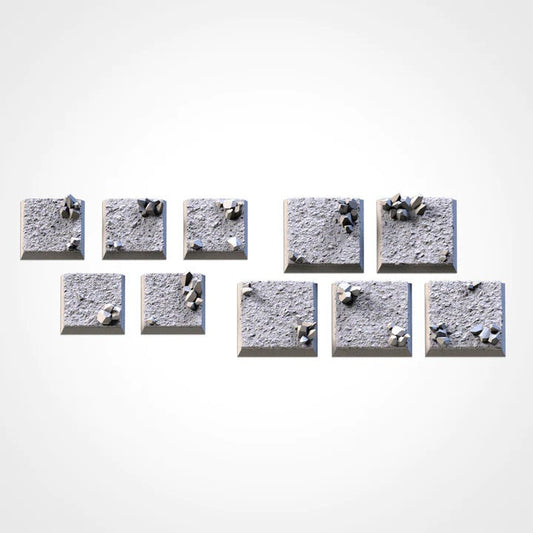Crystal square bases various sizes