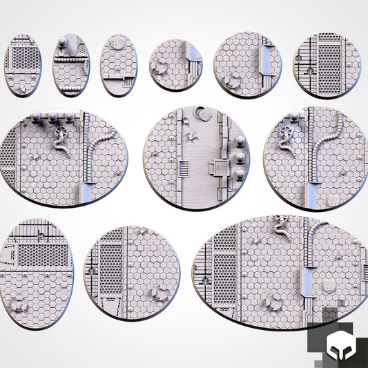 Scifi city bases various sizes