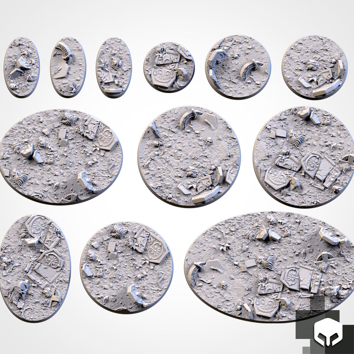 Graveyard bases various sizes