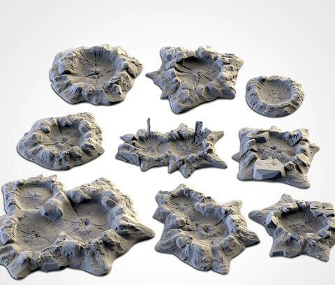 Craters x 9