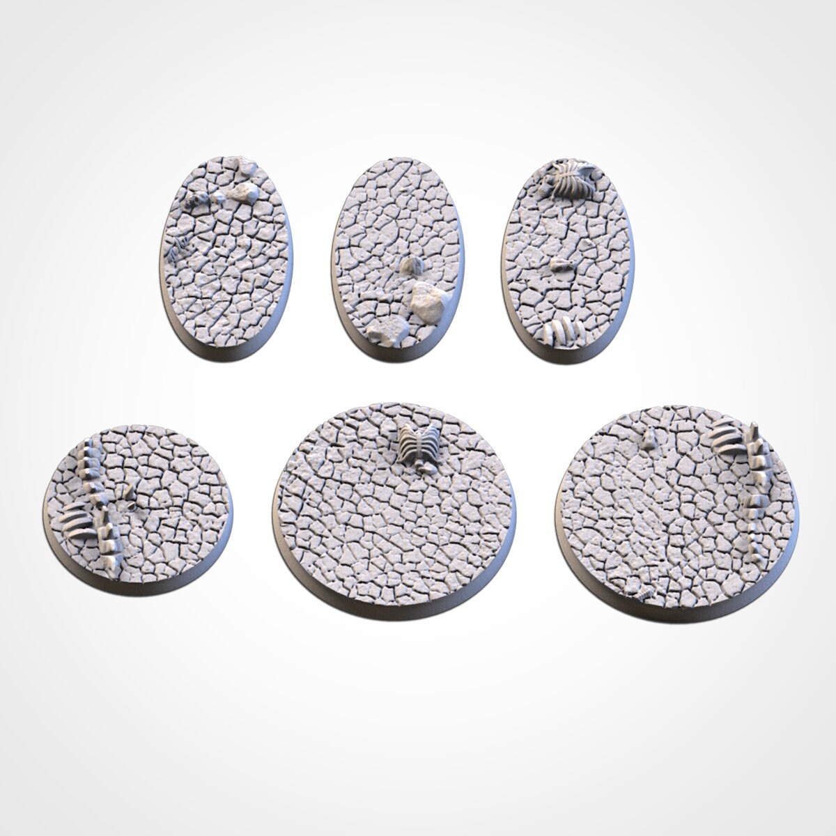 Cracked dessert bases various sizes