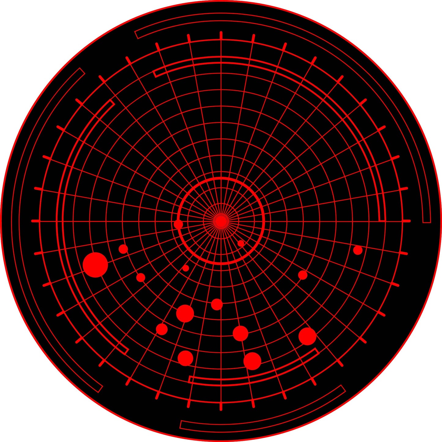 Sonar blip neoprene objective markers for Warhammer 40k